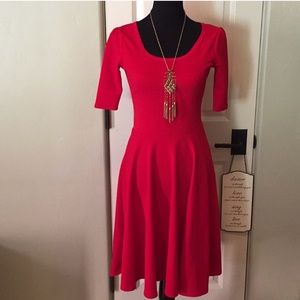 Solid Red Nicole Dress